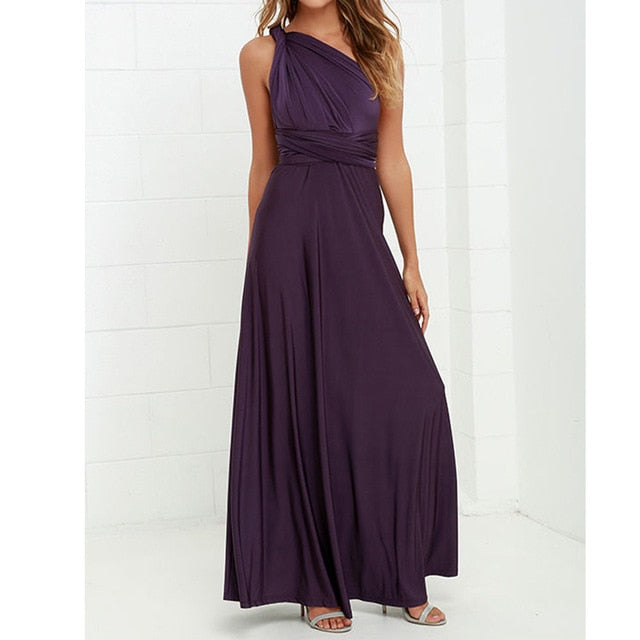 Sexy Women Multiway Wrap Convertible Boho Maxi Club Red Dress Bandage Long Dress - MERGE.DAY.1.FREESTYLE