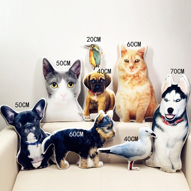 Photo customization DIY cushions Creative gift dogs pillow Plush Toys Dolls Stuffed Animal cushion Sofa Car Decorative - MERGE.DAY.1.FREESTYLE
