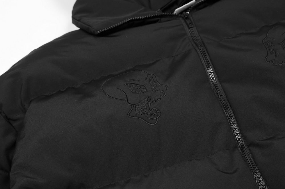 Embroidered Skull Jacket Streetwear Little Devil Designer Hood Padded Jacket Coat - MERGE.DAY.1.FREESTYLE