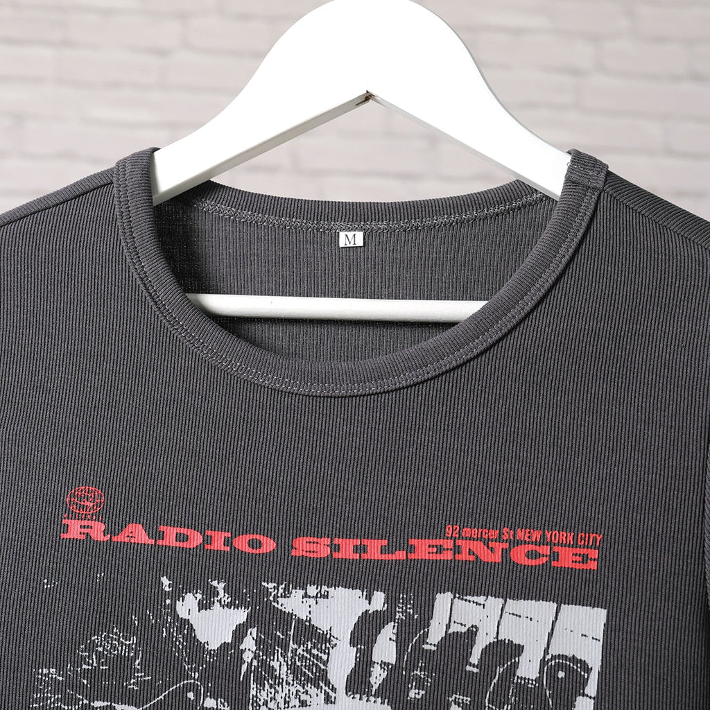 Classic Rock Graphic T Shirt Women Summer Round Neck Short Sleeve Cotton T Shirt - MERGE.DAY.1.FREESTYLE