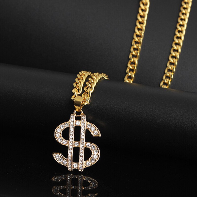 Hip Hop Rap Gold Color US Dollar Pendant Necklace Chain Accessories - MERGE.DAY.1.FREESTYLE