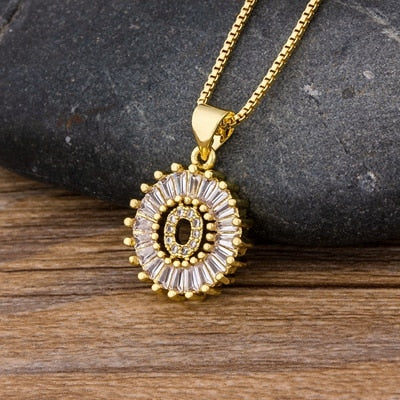 Initial Letter Necklace 26 Letters Charm Gold Name Necklace Pendant - MERGE.DAY.1.FREESTYLE