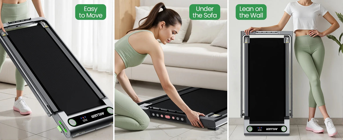 2-in-1 Folding Treadmill With LED Screen Electric Walking Pad for Home Gym Use Without Heart Rate Test - MERGE.DAY.1.FREESTYLE