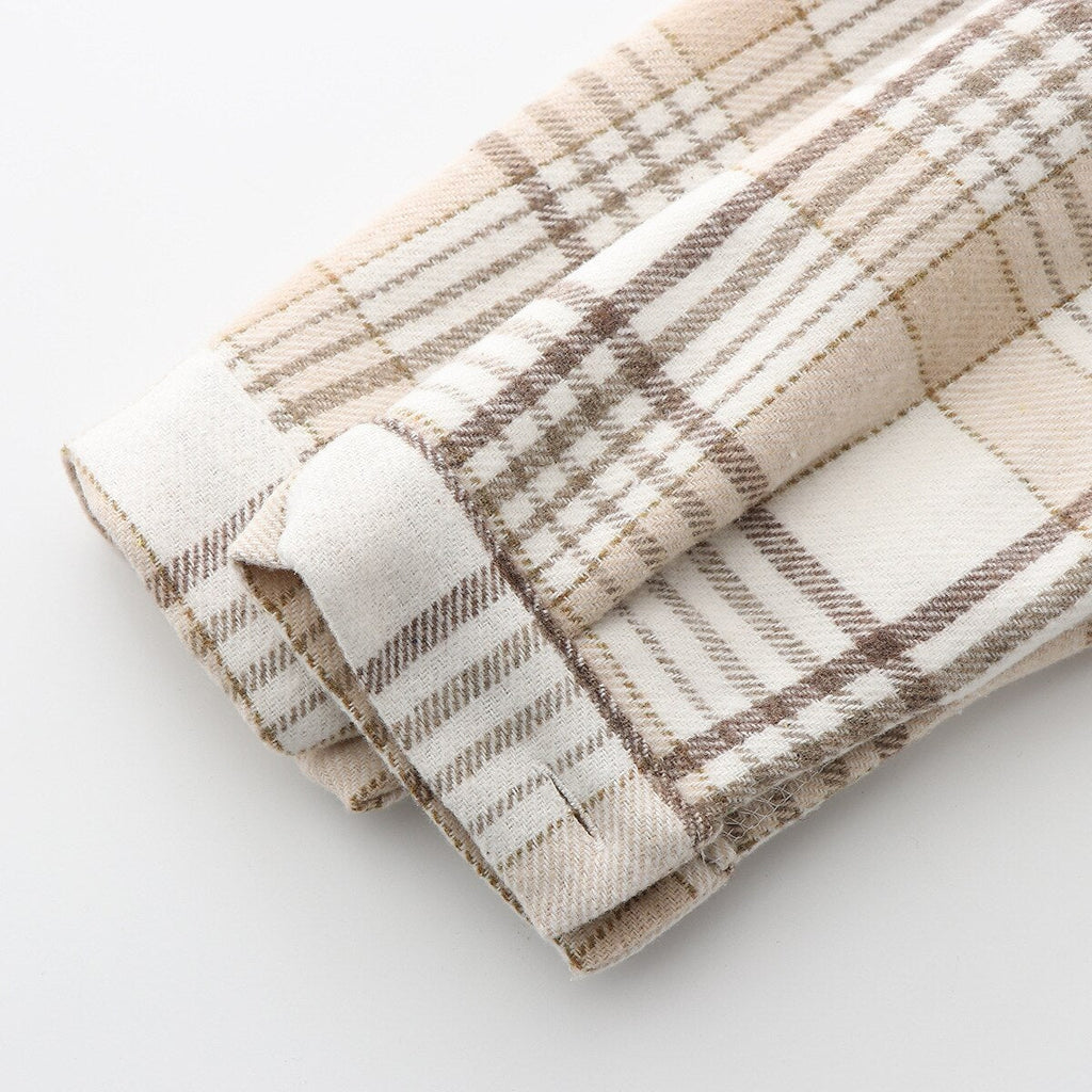 Velvet Thicken Plaid Shirts Blouses Autumn Winter Warm Shirts - MERGE.DAY.1.FREESTYLE