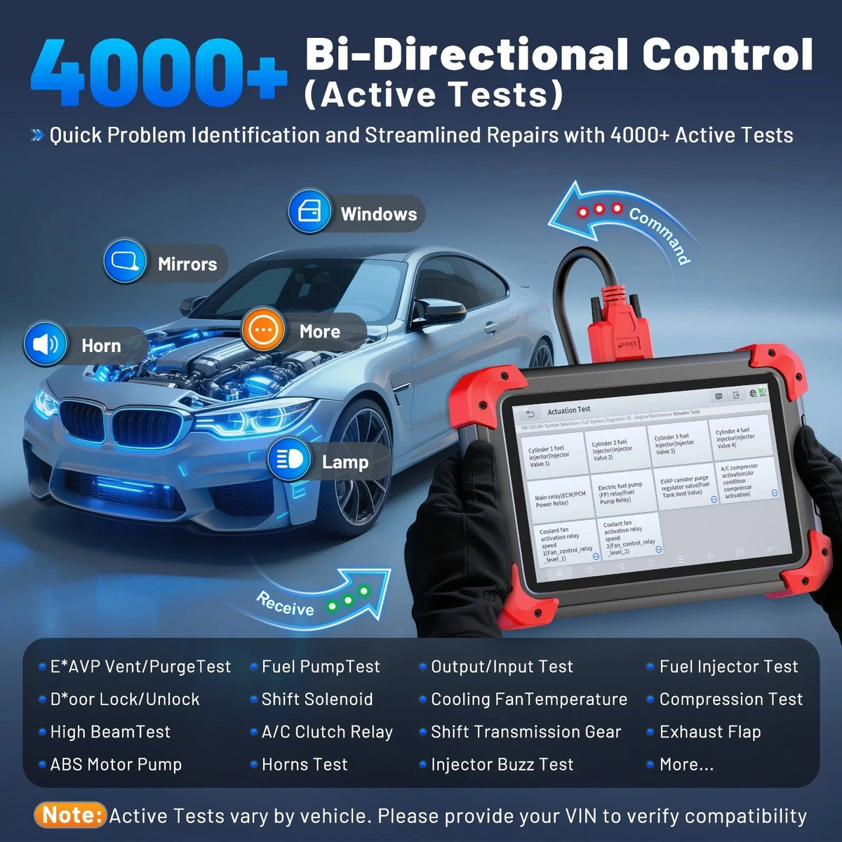 EU Stock 2026 New for D7 EU Universal OBD2 Diagnostic Scanner AI Diagnosis 7inch Touch Screen ECU Coding Key Programming 2