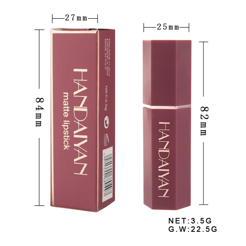 6 Colors Matte Non stick Cup Lipstick Long Lasting Moisturizing Lipstick Cosmetics Set - MERGE.DAY.1.FREESTYLE