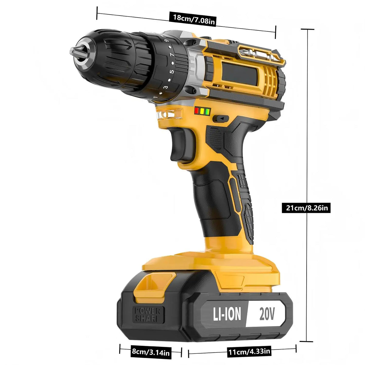 20V Cordless Impact Hammer Drill Kit 3/8 Keyless Chuck Electric Screwdriver Set DIY Tool Battery Powered Supports OEM - MERGE.DAY.1.FREESTYLE