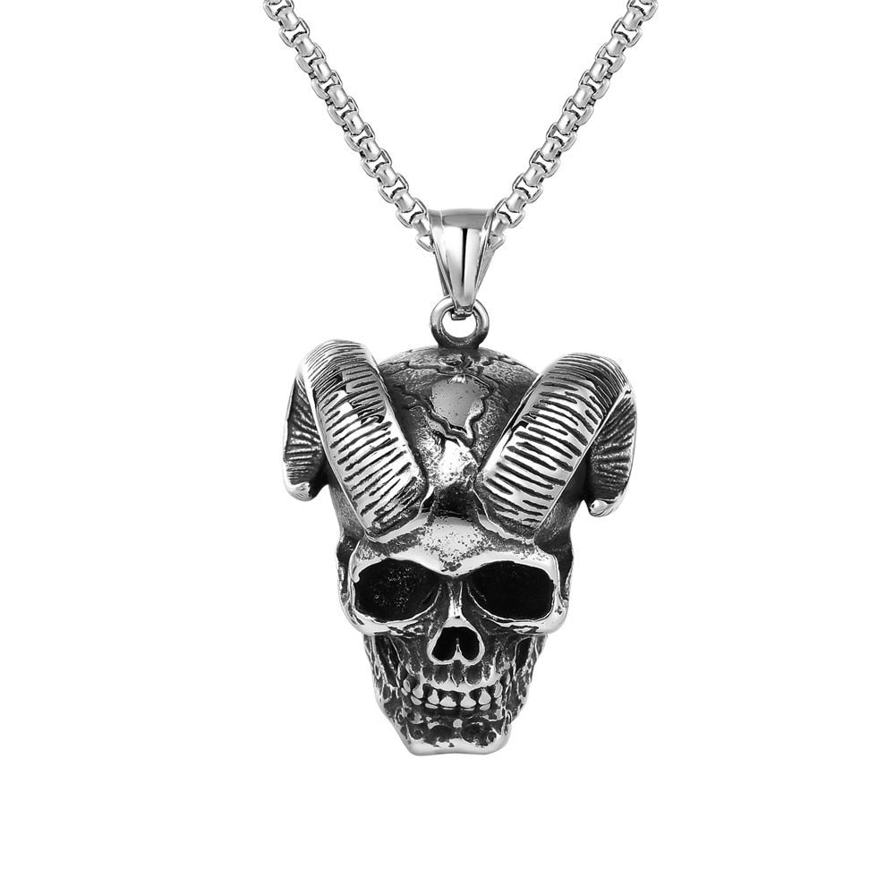 Punk Ghost Skull Mask Pendant Necklace Cool Men's Rock Party Jewelry - MERGE.DAY.1.FREESTYLE