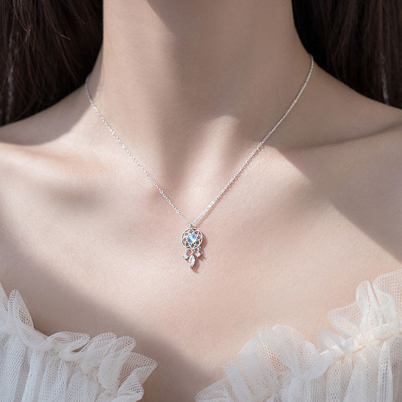 Tassel Moonstone Charm Necklace for Women Creative Pendant - MERGE.DAY.1.FREESTYLE