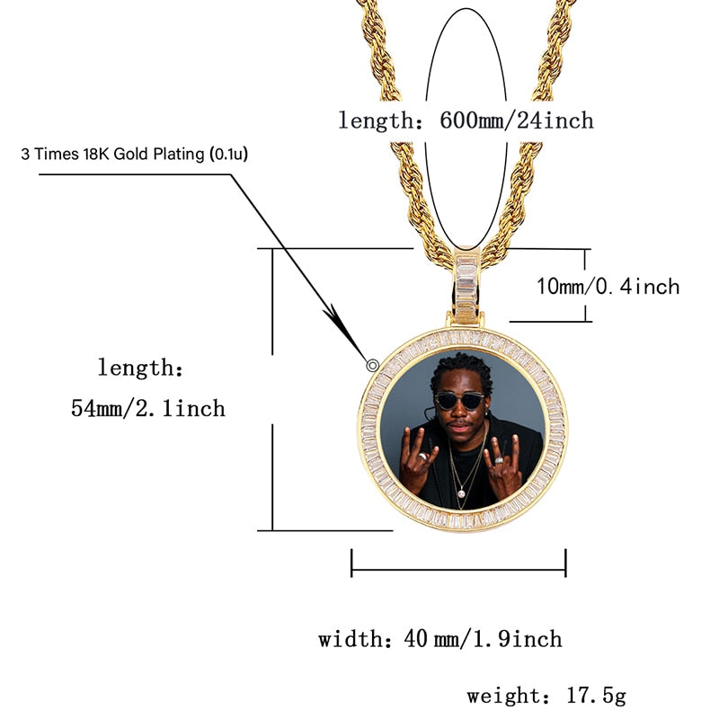 Custom Made Photo Medallions Necklace & Pendant With Hip hop Jewelry - MERGE.DAY.1.FREESTYLE