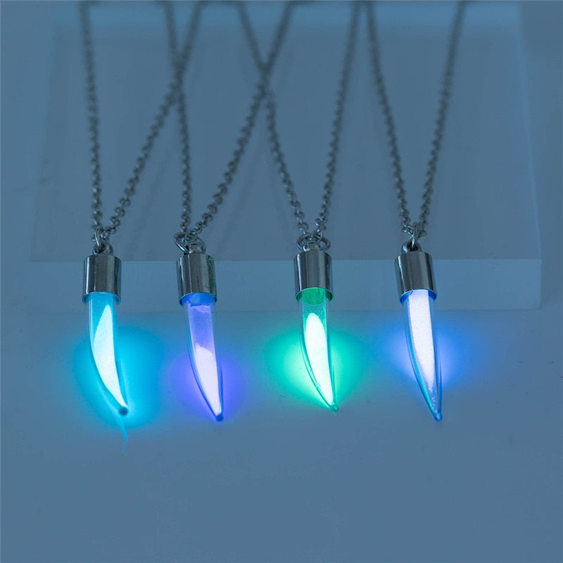 Chili Clavicle Chain Luminous Stone Metal Tooth Pendant Men and Women Personality Gift - MERGE.DAY.1.FREESTYLE
