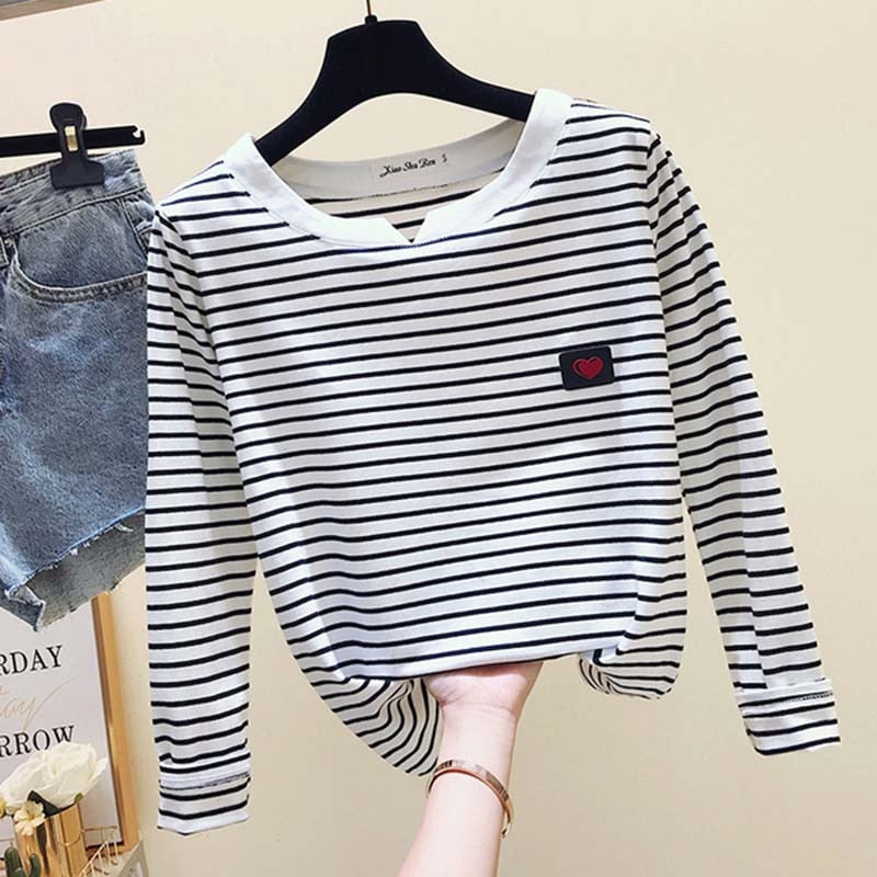Casual Women T-Shirt Long Sleeve Style Slim Basic Cotton Tshirt Top Womens Clothing - MERGE.DAY.1.FREESTYLE