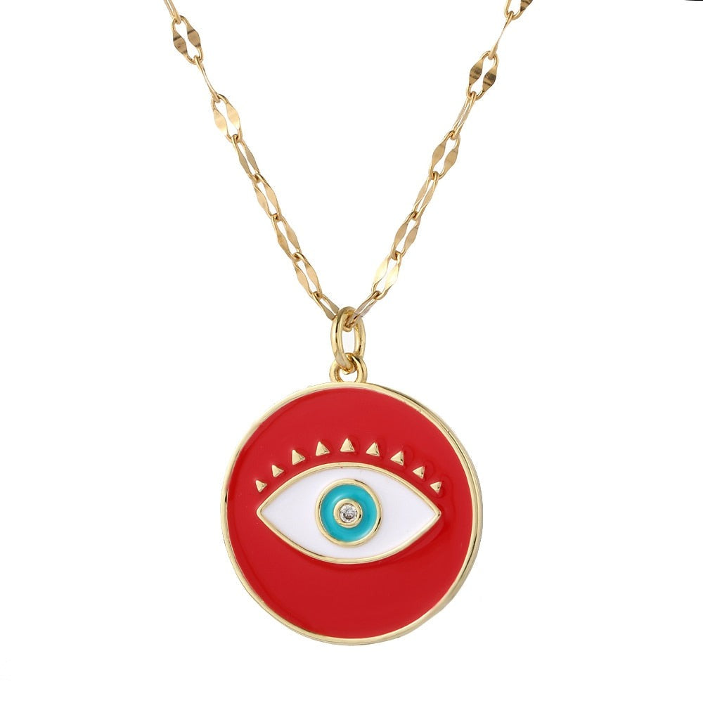 Boho Evil Bllue Eye Necklace for Women Men Snake All-seeing Eye Collar Necklace - MERGE.DAY.1.FREESTYLE