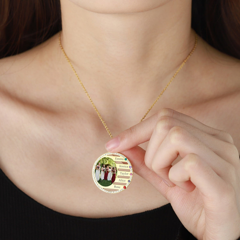 Personalized Name Necklace For Family Gift Birthstone Crystal Pendan - MERGE.DAY.1.FREESTYLE