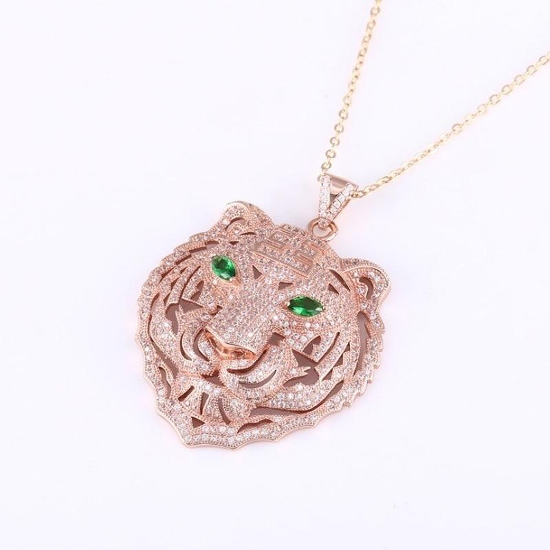 Hip Hop Fierce Shark Inlaid Zircon Pendant Charm Trend Necklace - MERGE.DAY.1.FREESTYLE