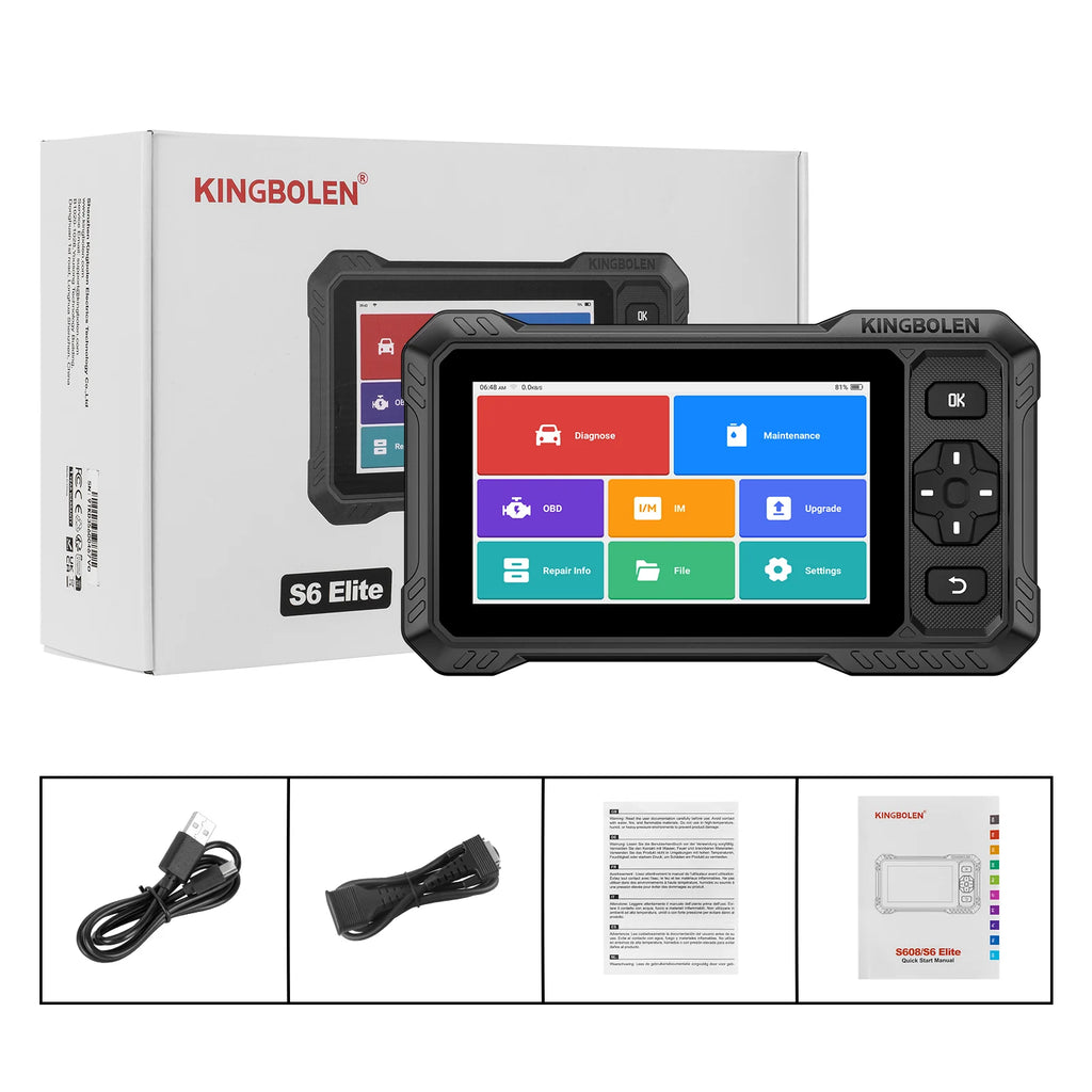 USA EU Warehouse Kingbolen S6 Elite Full System OBD2 Scanner Bi-directional Scan Tool Lifetime Free