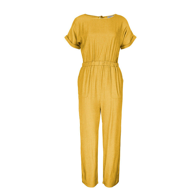 2022 Streetwear Women Jumpsuits Long O-Neck Polyester One Piece Outfi Summer Clothes - MERGE.DAY.1.FREESTYLE