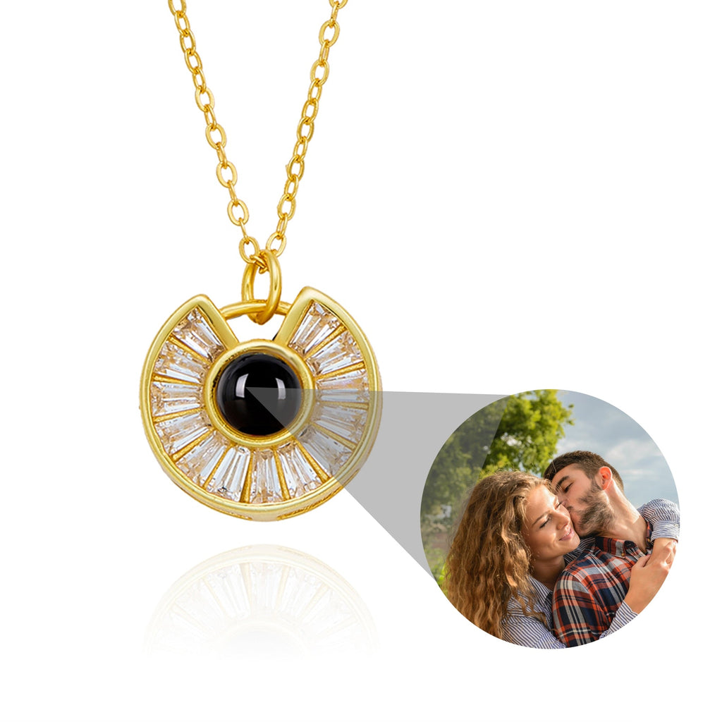 Custom Photo Necklace Flower Necklace Valentine's Day Romantic Gift - MERGE.DAY.1.FREESTYLE