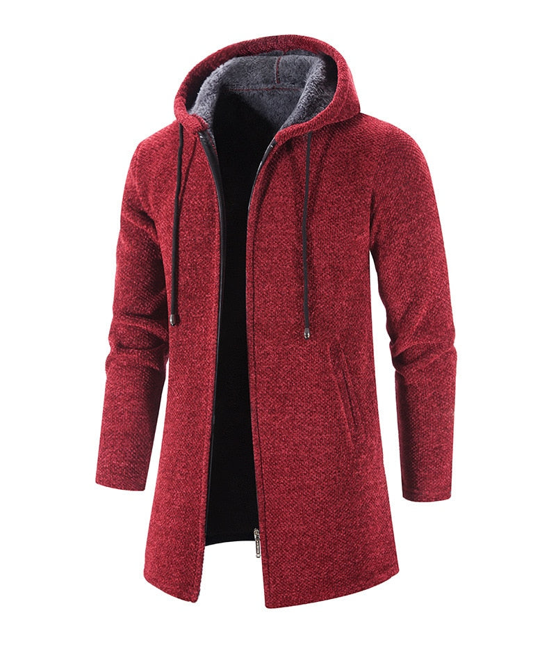 Cashmere Men's Cardigan Chenille Outer Sweater Coat Windbreaker - MERGE.DAY.1.FREESTYLE