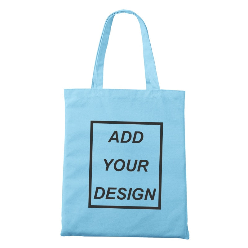 Custom Tote Bag Shopping Add Your Text Print Original Design Zipper Unisex Fashion Travel Canvas Bags - MERGE.DAY.1.FREESTYLE