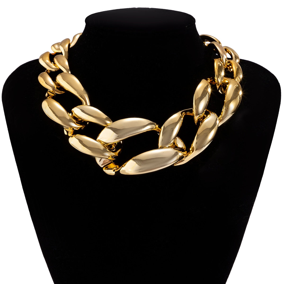 CCB Material Exaggerated Big Choker Necklace Collar for Women Hiphop Chunky Chain Necklace - MERGE.DAY.1.FREESTYLE