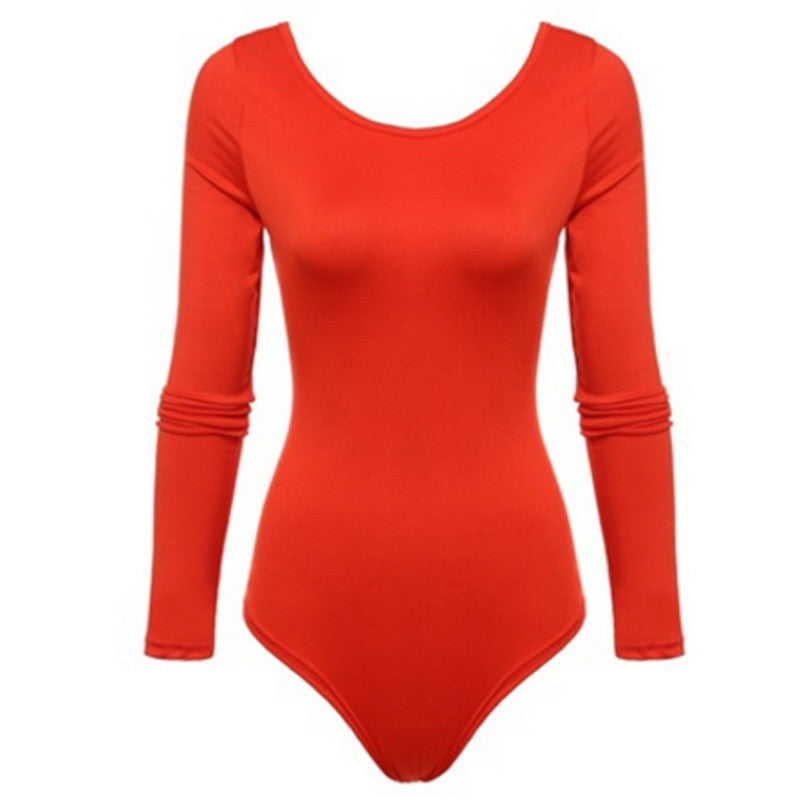 Backless Long Sleeve Bodysuit Women Solid Slim Regular Bodysuits Sexy Hot Clothes - MERGE.DAY.1.FREESTYLE
