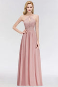 Sexy Backless Spaghetti Straps Halter Neck Lace Evening Dresses - MERGE.DAY.1.FREESTYLE