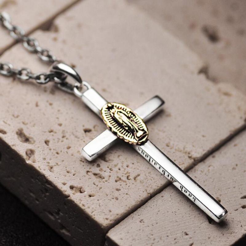 Personality Creative Jesus Cross Amulet Pendant Rock Casual Gift Catholic Christian Necklace - MERGE.DAY.1.FREESTYLE