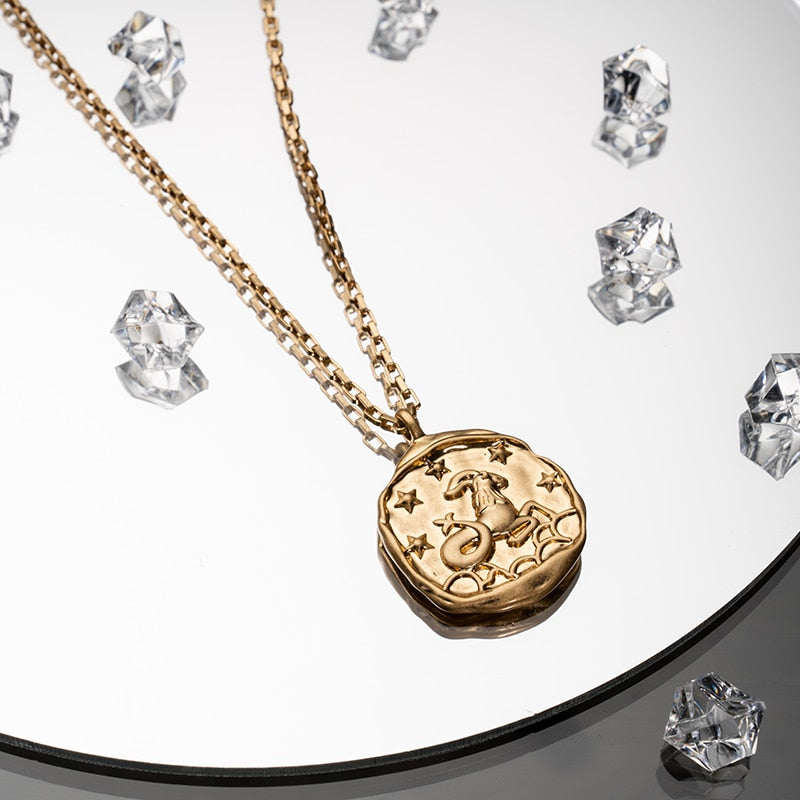 twelve zodiac signs necklace - MERGE.DAY.1.FREESTYLE