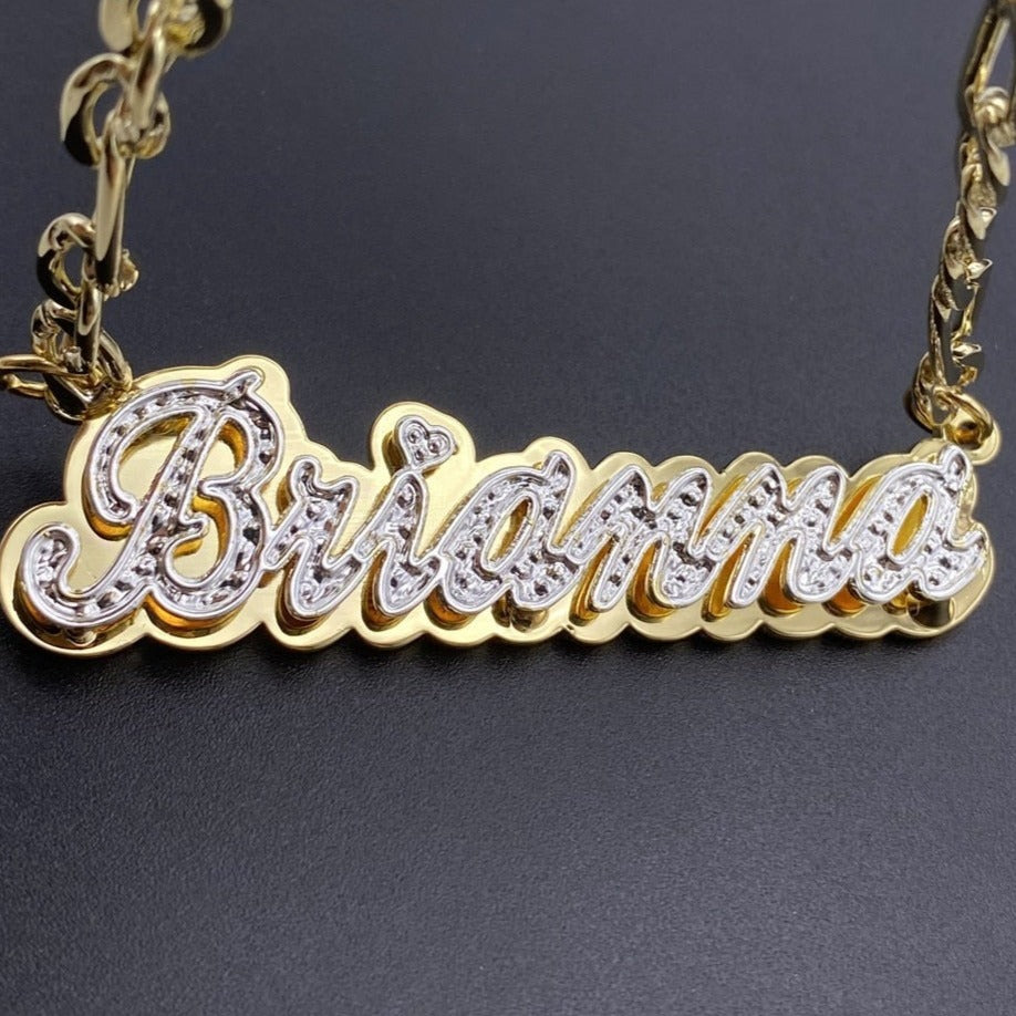 Custom Nameplate Necklace 3D Pendant Necklace Personalized Custom Name Jewelry - MERGE.DAY.1.FREESTYLE