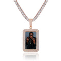 custom photo square medallion pendant hip hop fashion jewelry - MERGE.DAY.1.FREESTYLE