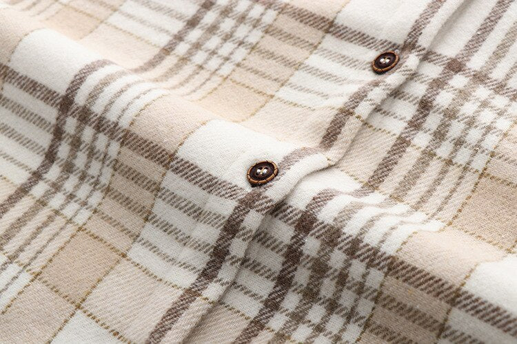 Velvet Thicken Plaid Shirts Blouses Autumn Winter Warm Shirts - MERGE.DAY.1.FREESTYLE