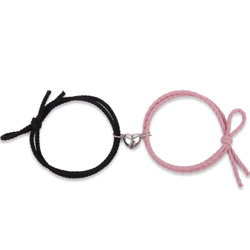 2Pcs Couple Matching Bracelet Magnetic Distance Bracelet - MERGE.DAY.1.FREESTYLE