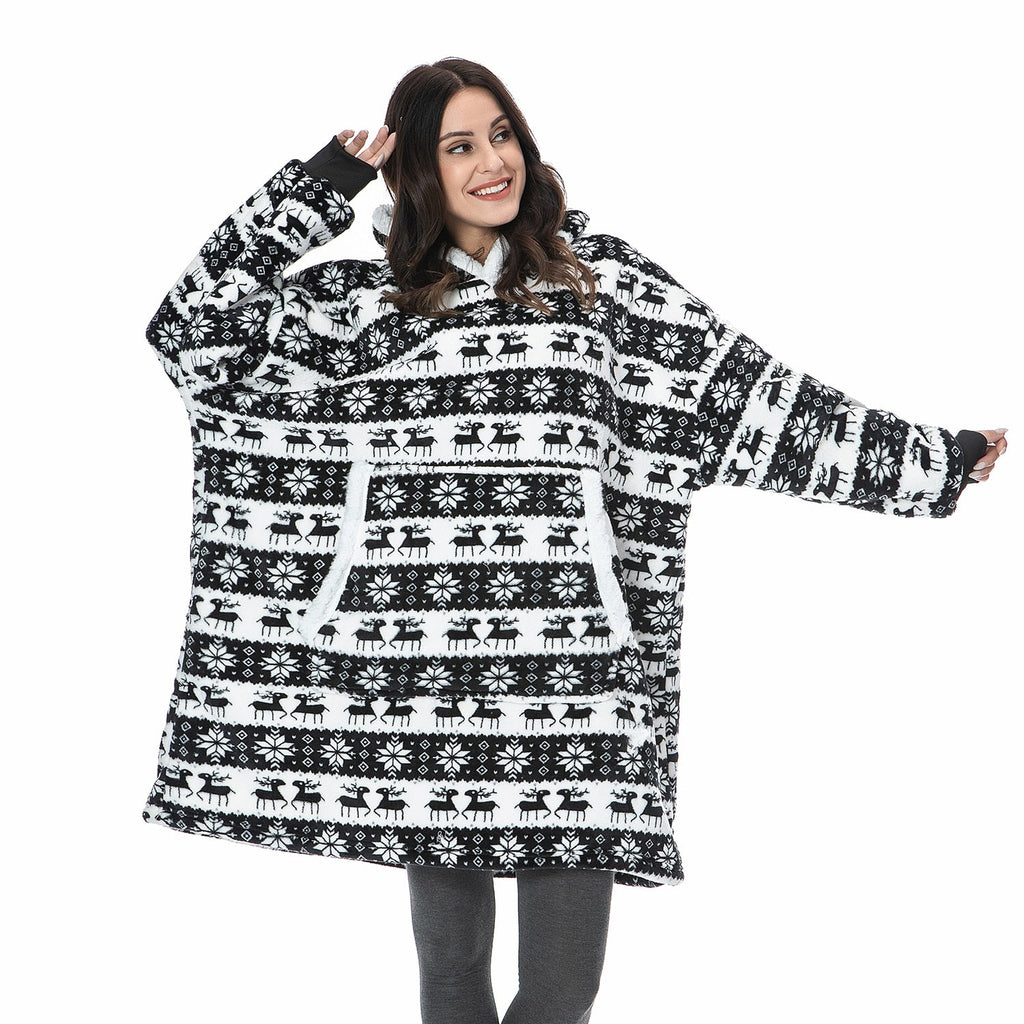 Oversized Hoodie Sweatshirt Women Tie Dye Hoodies Fleece Giant Wearable Blanket - MERGE.DAY.1.FREESTYLE