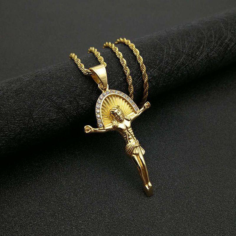 Personality Creative Jesus Cross Amulet Pendant Rock Casual Gift Catholic Christian Necklace - MERGE.DAY.1.FREESTYLE