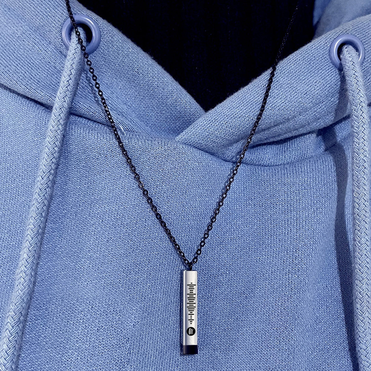 Custom Music Spotify Code Favorite Song Double Retractable Rope Choker Necklaces - MERGE.DAY.1.FREESTYLE