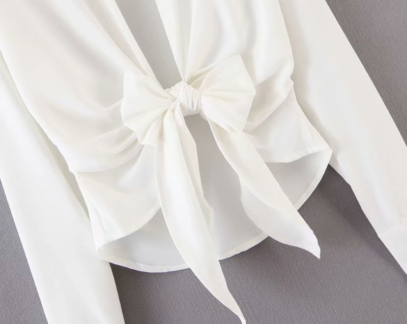 mini dress summer long sleeves women irregularity pleated vocation style loose white shirtdress - MERGE.DAY.1.FREESTYLE