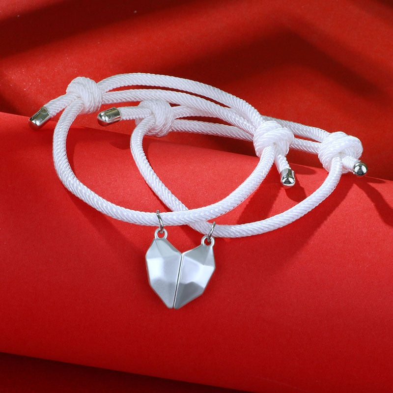 2Pcs Fashion Lovers Matching Friendship Heart Bracelet - MERGE.DAY.1.FREESTYLE