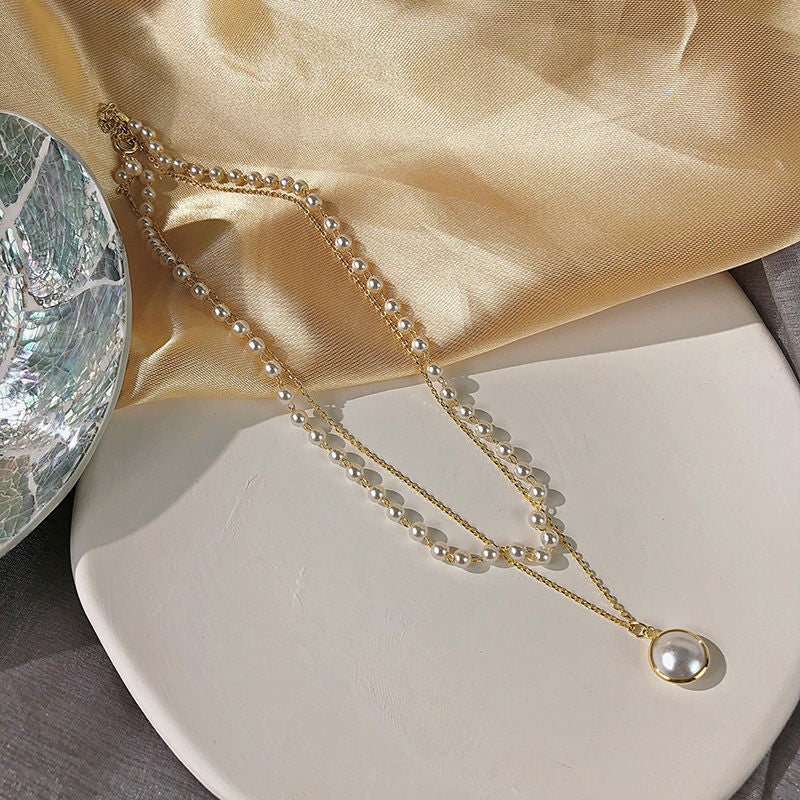 Big White Imitation Pearl Beads Choker Clavicle Chain Necklace For Women Wedding Jewelry - MERGE.DAY.1.FREESTYLE