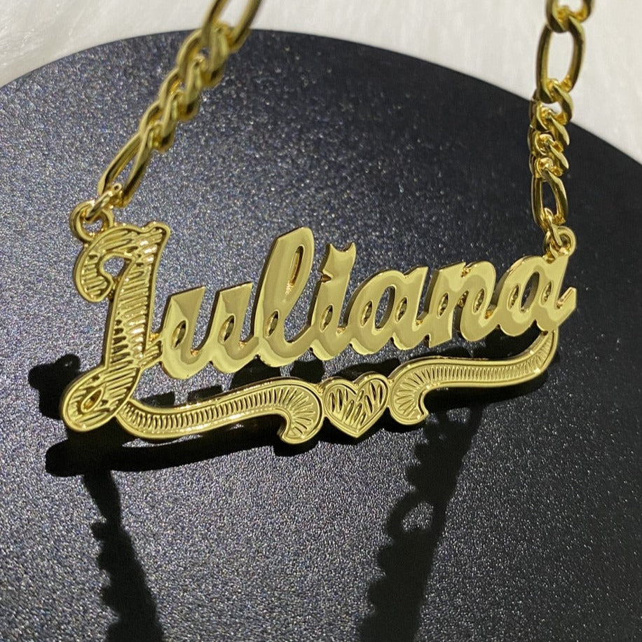 Custom Nameplate Necklace 3D Pendant Necklace Personalized Custom Name Jewelry - MERGE.DAY.1.FREESTYLE