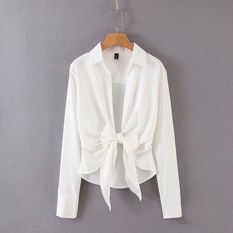 mini dress summer long sleeves women irregularity pleated vocation style loose white shirtdress - MERGE.DAY.1.FREESTYLE