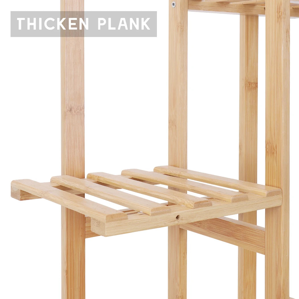 Multi Layer Plant Pots Stand Bamboo Flower Display Rack Home Storage Shelf - MERGE.DAY.1.FREESTYLE