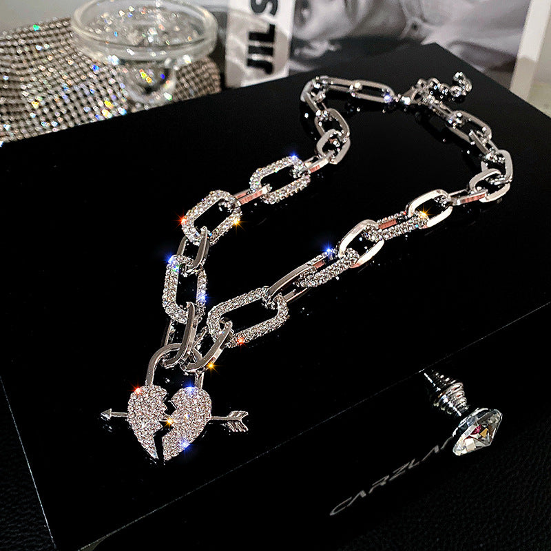Metal Love Heart Cupid Pendants Female Clavicle Chain Light Luxury Niche Design Necklace - MERGE.DAY.1.FREESTYLE