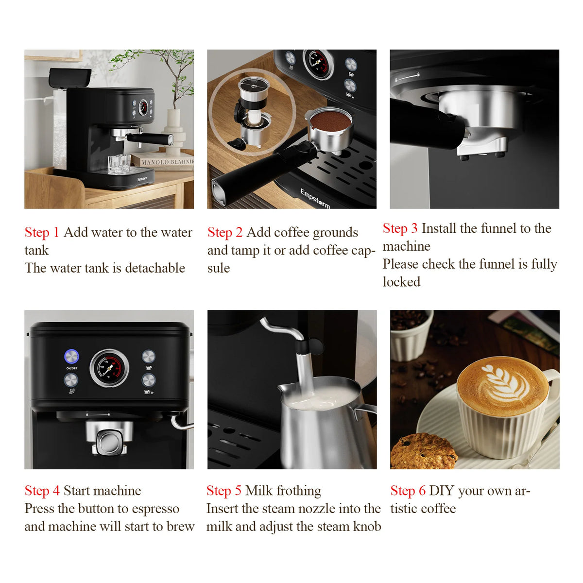 EU Local Delivery Best Supplier Professional Multifunctional Semi-Automatic Electric Espresso Capsule Coffee Machine Aluminum 20 - MERGE.DAY.1.FREESTYLE
