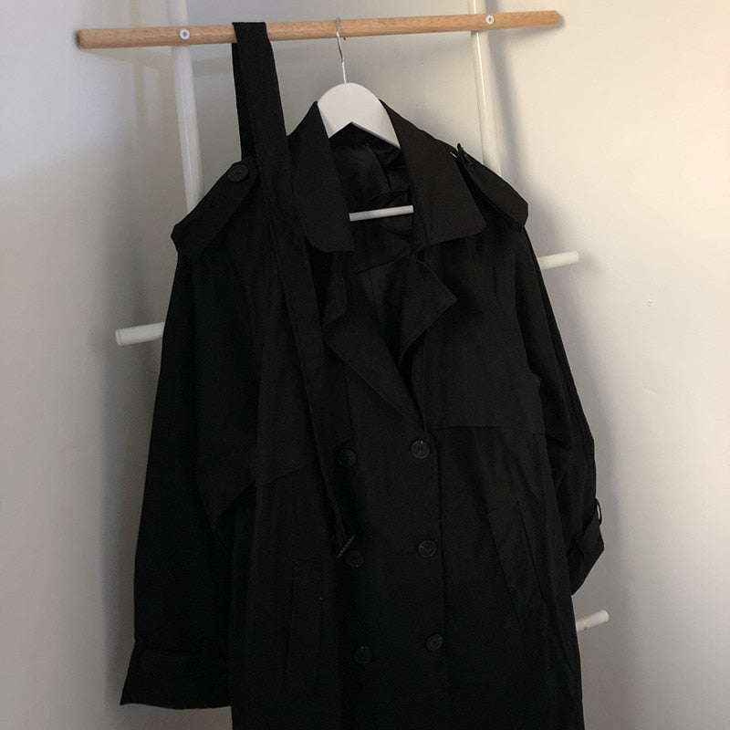 Loose Overcoat Autumn Winter Fashion Double-breasted Windbreaker Femme - MERGE.DAY.1.FREESTYLE