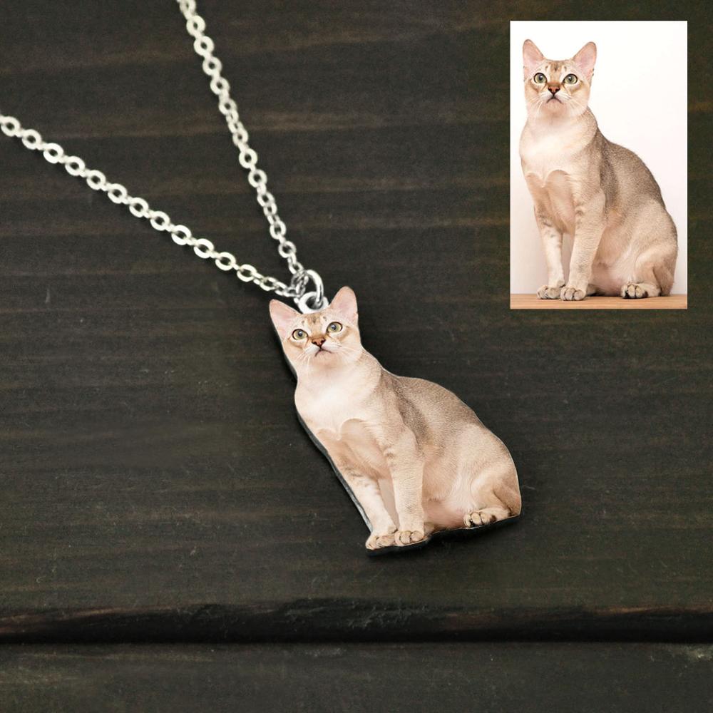 Personalized Photo Necklace,Pet Photo Necklace,Picture Necklace, Memorial Gift - MERGE.DAY.1.FREESTYLE