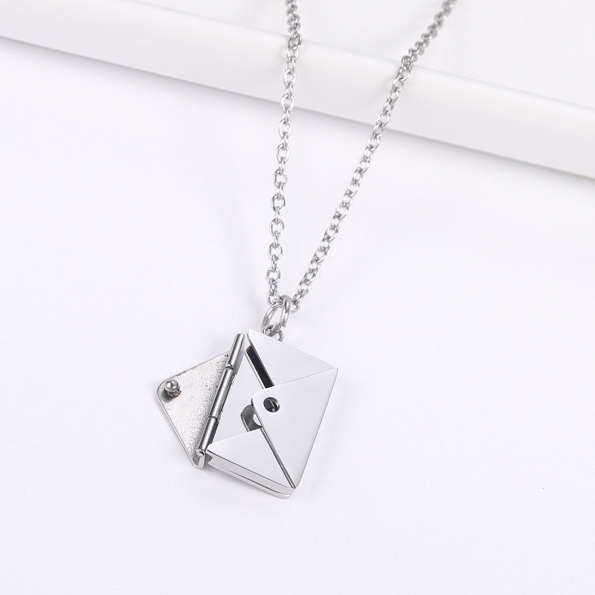Personalized Custom Envelope Custom Photo Engraved Name Necklace Pendant - MERGE.DAY.1.FREESTYLE