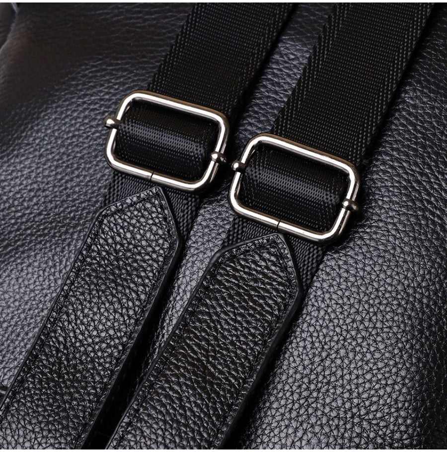 Genuine Real Cowhide Leather Backpack High Quality Women's Bag Durable Dirty Student School Bag - MERGE.DAY.1.FREESTYLE