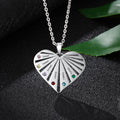 Personalized 6 Birthstones Necklaces for Women Custom Name Heart Stainless Steel Pendant - MERGE.DAY.1.FREESTYLE