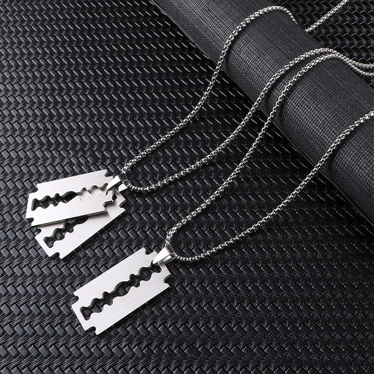 Hip Hop Blade Pendant Necklaces Razor Necklace - MERGE.DAY.1.FREESTYLE